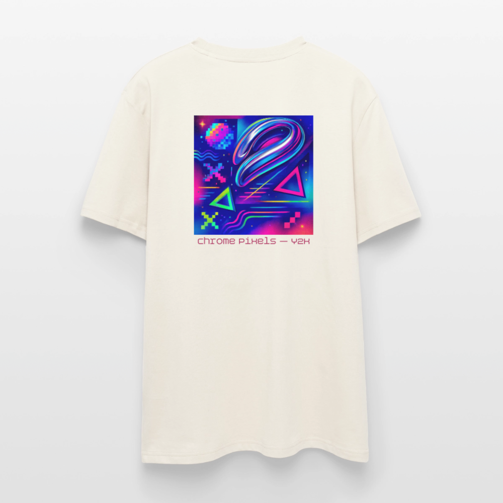 Organic T-Shirt - Neon Geometrics - natural white