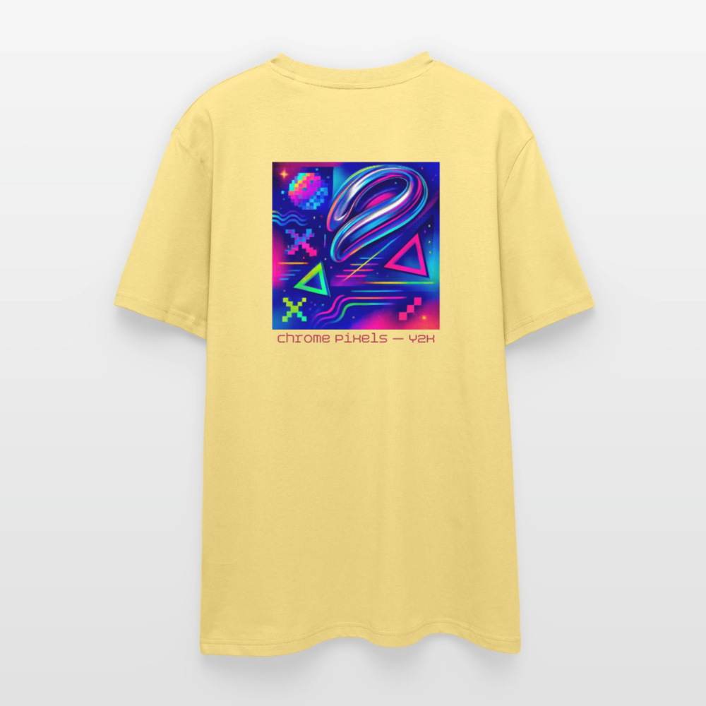 Organic T-Shirt - Neon Geometrics - viva yellow 