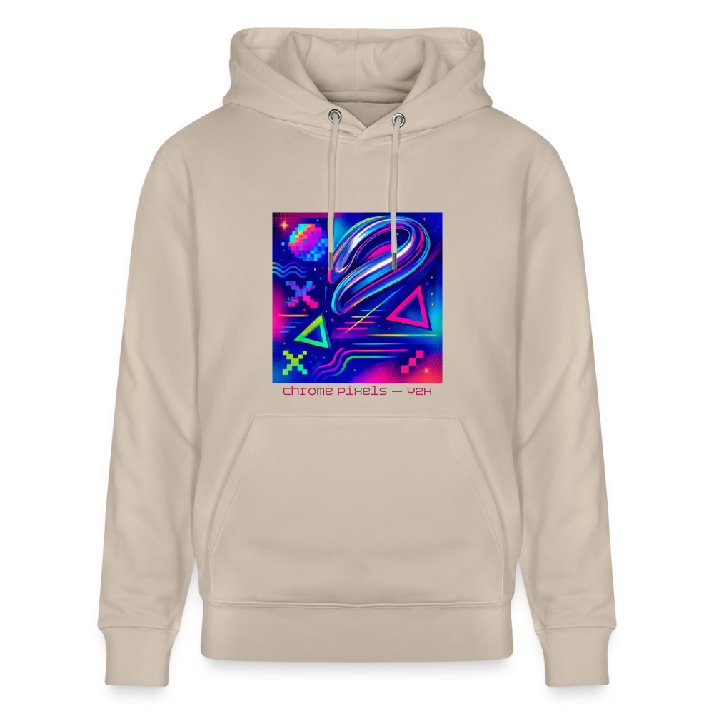 Organic Hoody - Neon Geometrics - beige