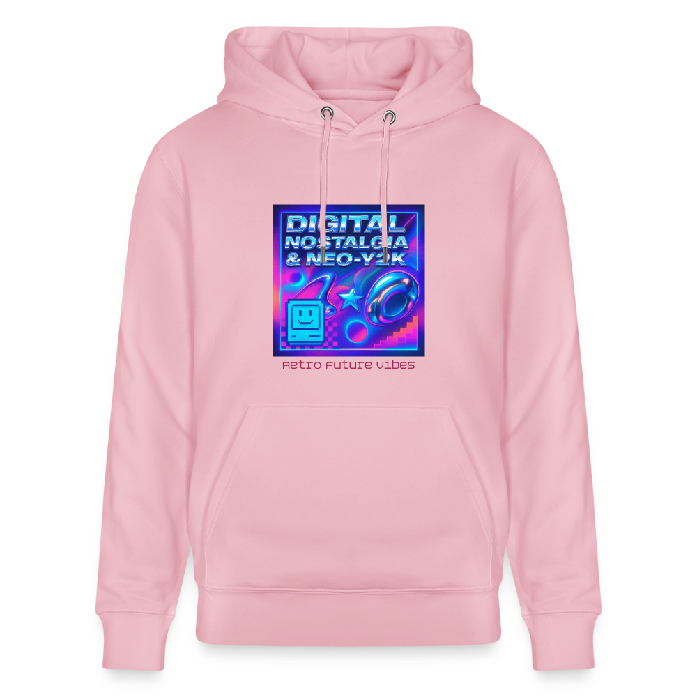 Organic Hoody - Digital Nostalgia - cotton pink