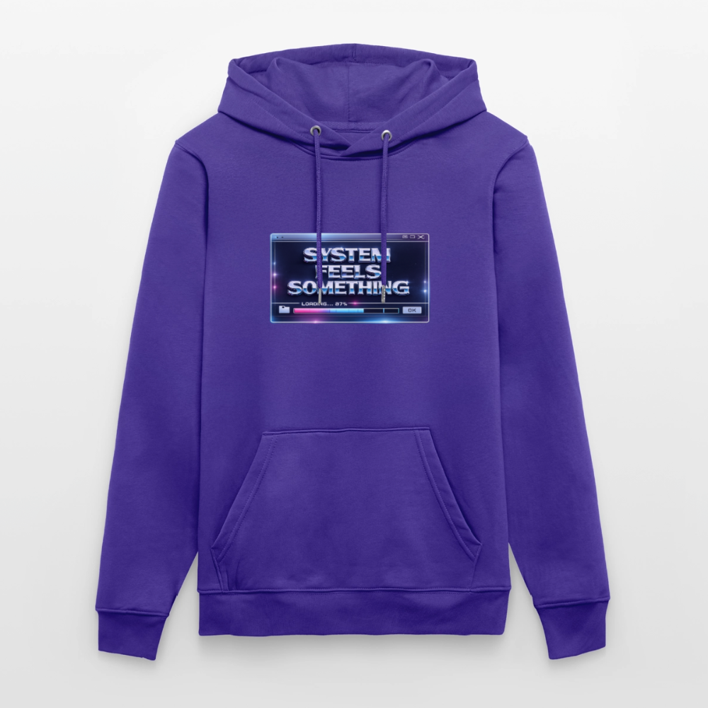 Organic Hoody - Sentience Loading Now - purple love 