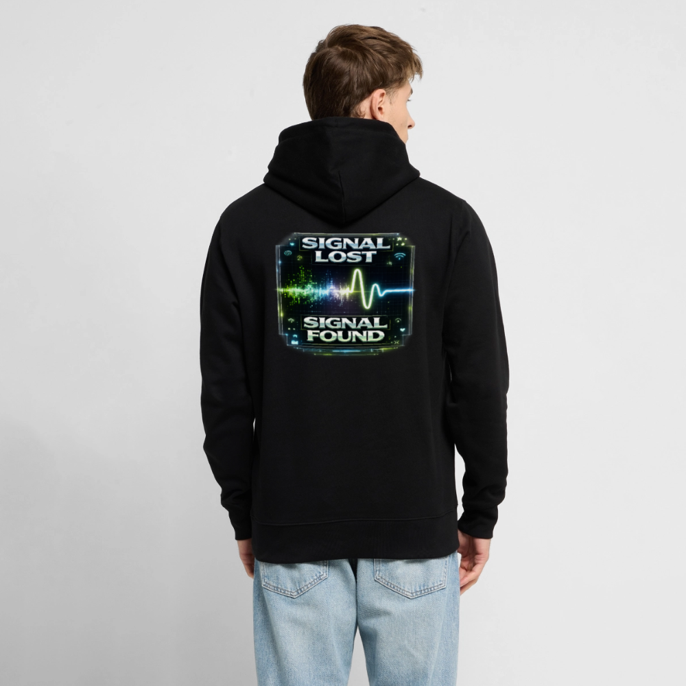 Organic Hoody - Signal Restored - black