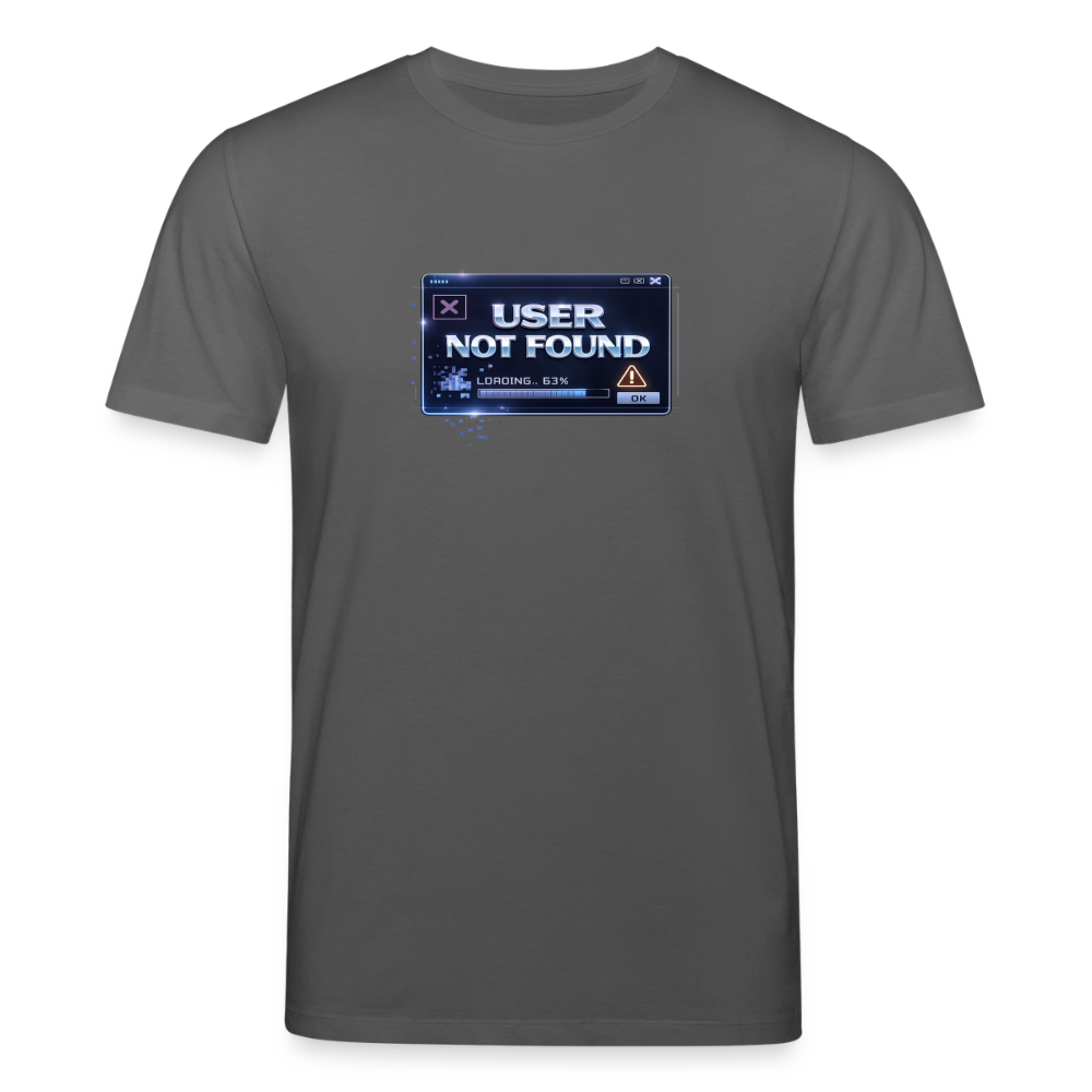 Organic T-Shirt - User Not Found - anthracite