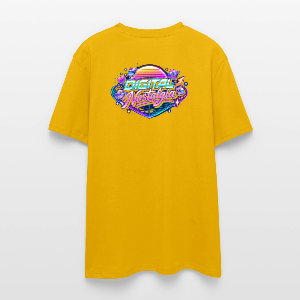 Organic T-Shirt - Retro Future Wave - spectra yellow