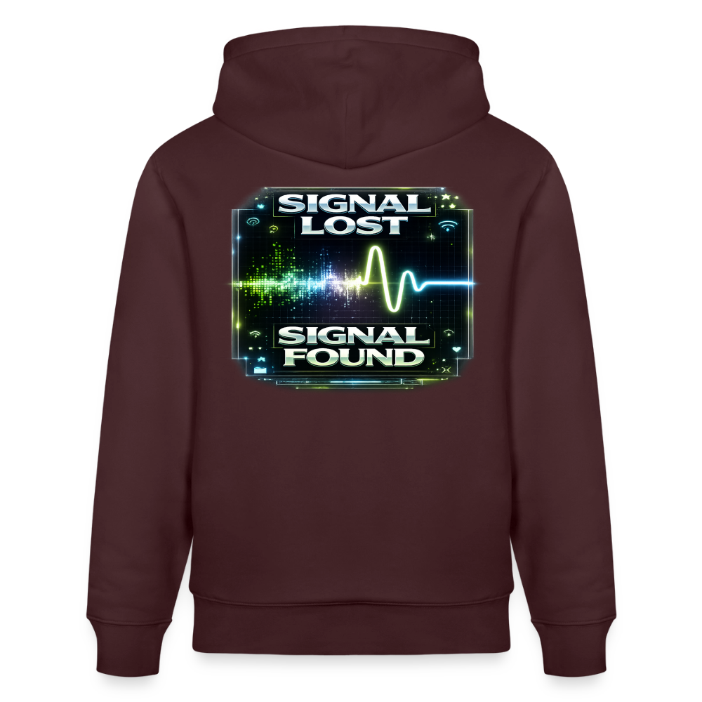 Organic Hoody - Signal Restored - maroon