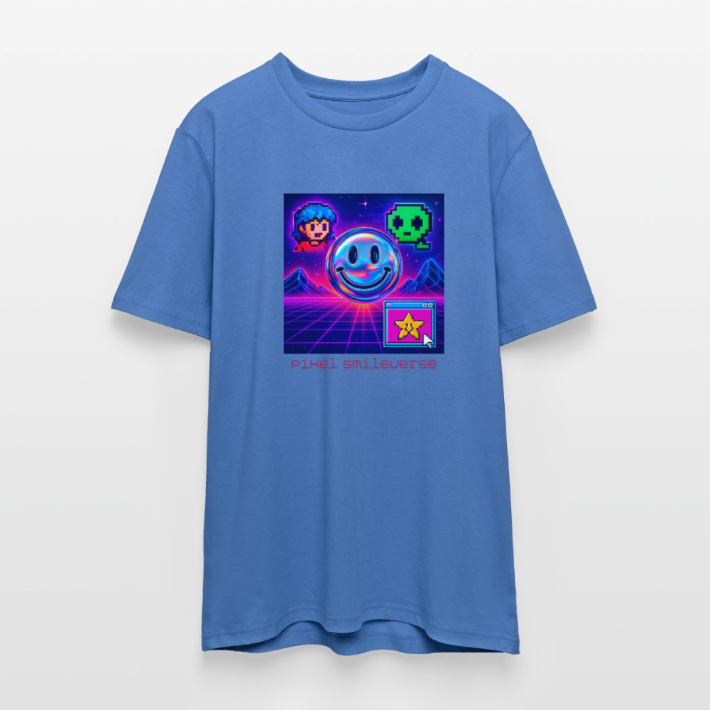 Organic T-Shirt - Retro Arcade Dream - mindful blue