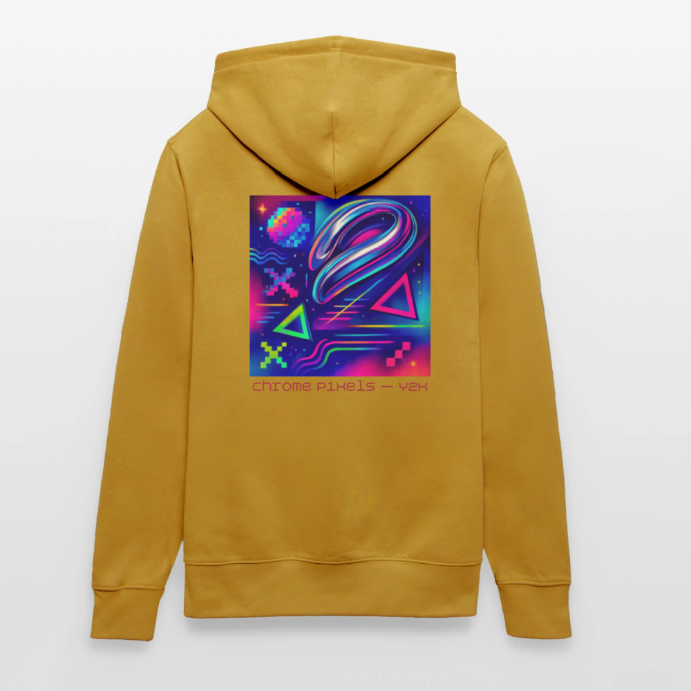 Organic Hoody - Neon Geometrics - ochre