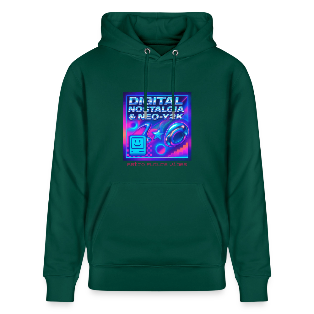 Organic Hoody - Digital Nostalgia - forest