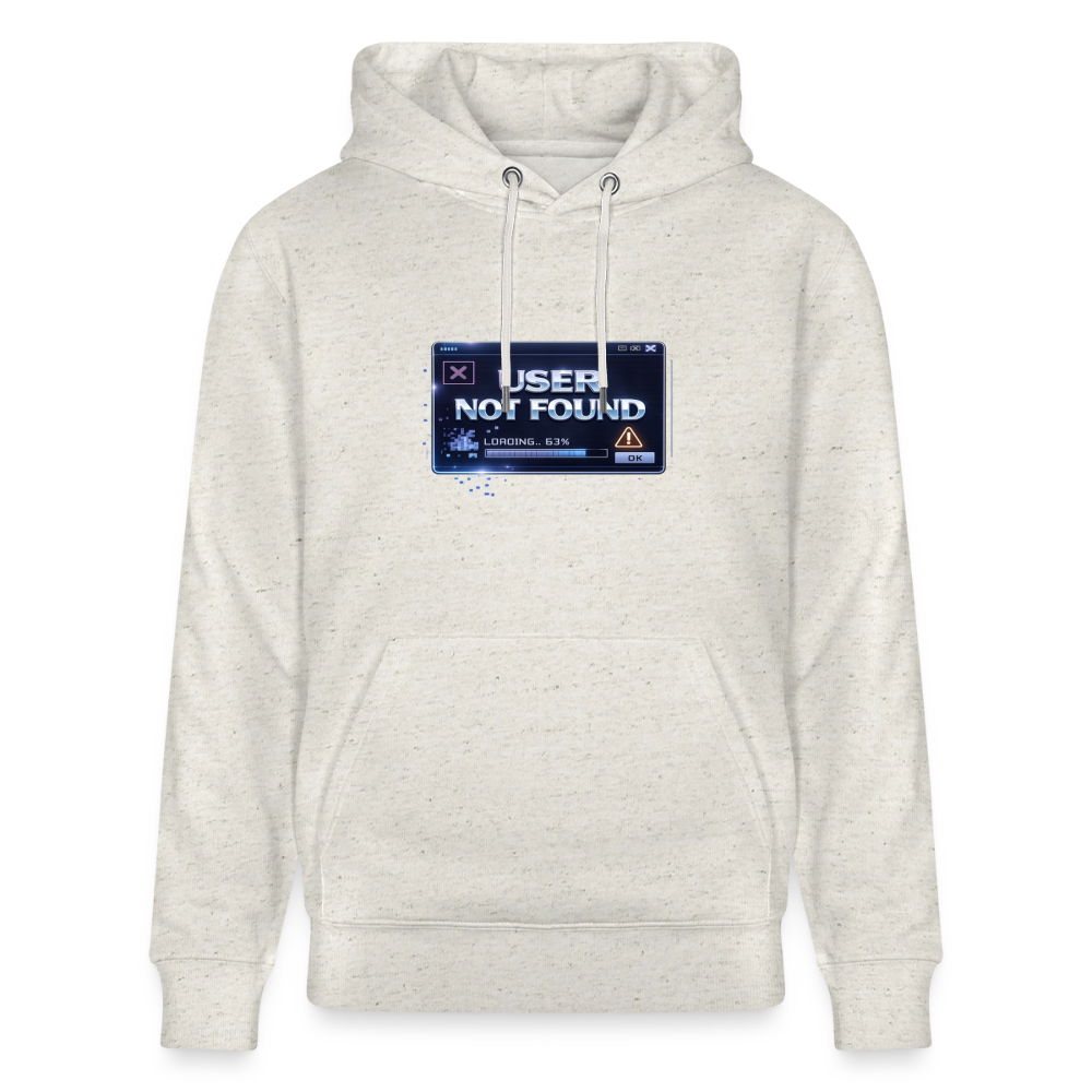 Organic Hoody - User Not Found - heather oatmeal