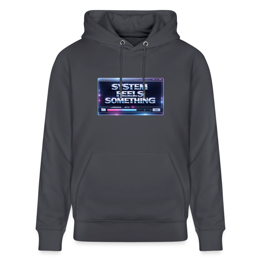 Organic Hoody - Sentience Loading Now - indigo blue