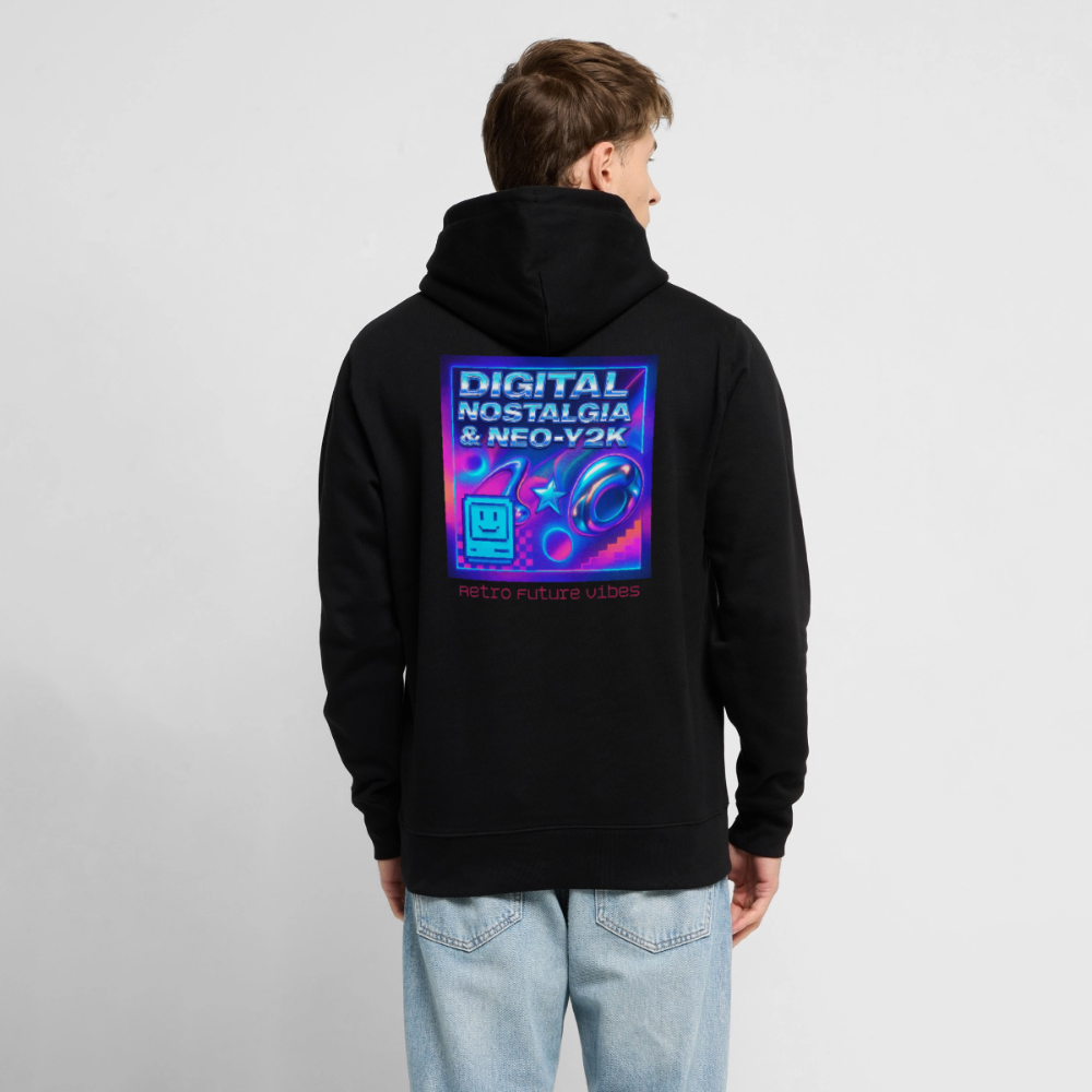 Organic Hoody - Digital Nostalgia - black