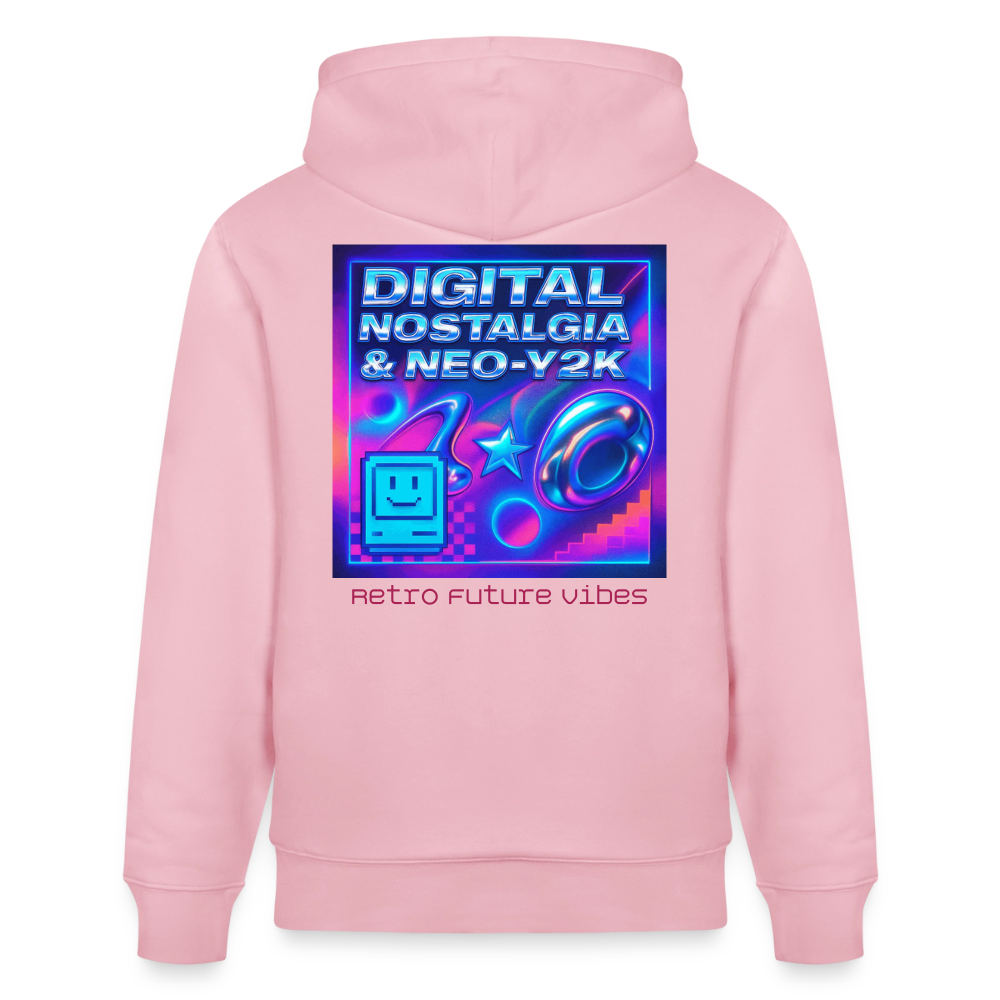 Organic Hoody - Digital Nostalgia - cotton pink
