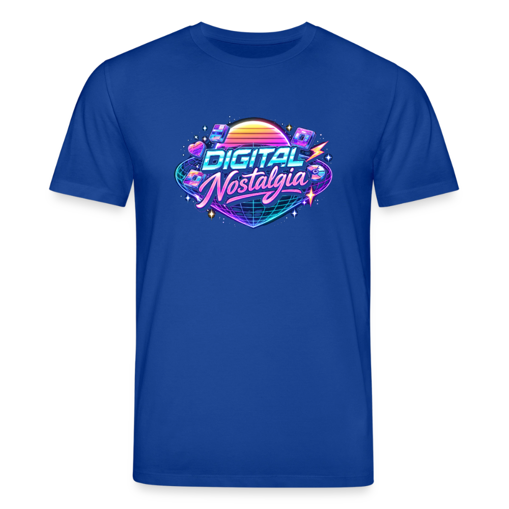 Organic T-Shirt - Retro Future Wave - majorelle blue