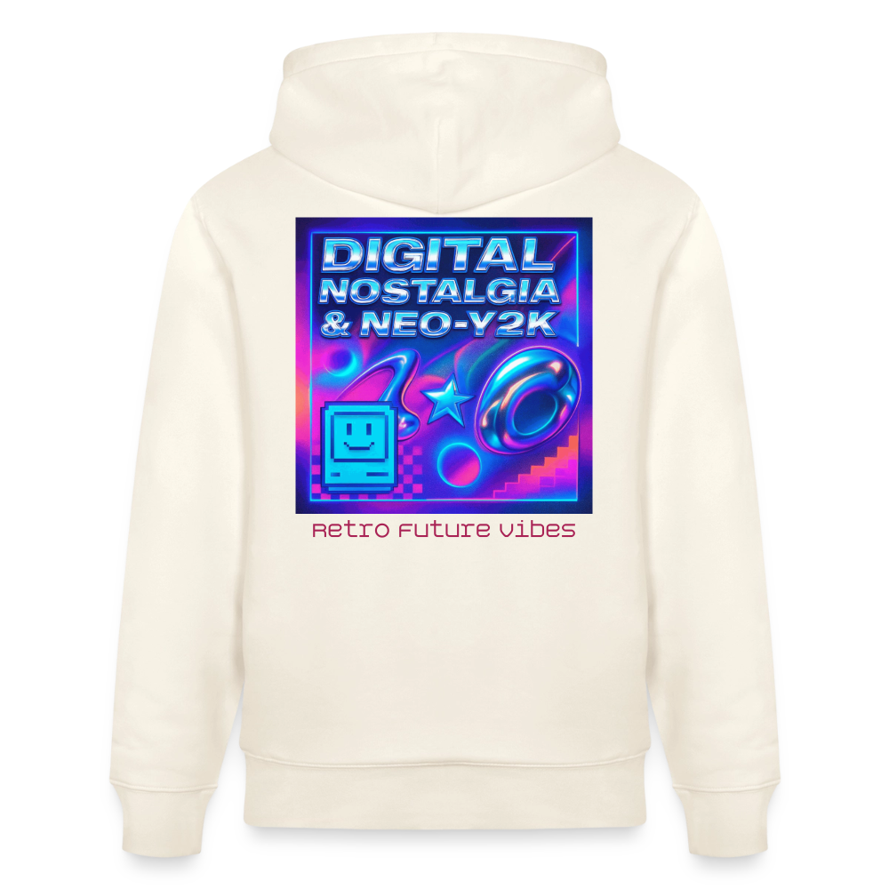 Organic Hoody - Digital Nostalgia - natural white