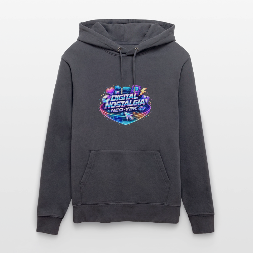 Organic Hoody - Neo Y2K Revival - indigo blue