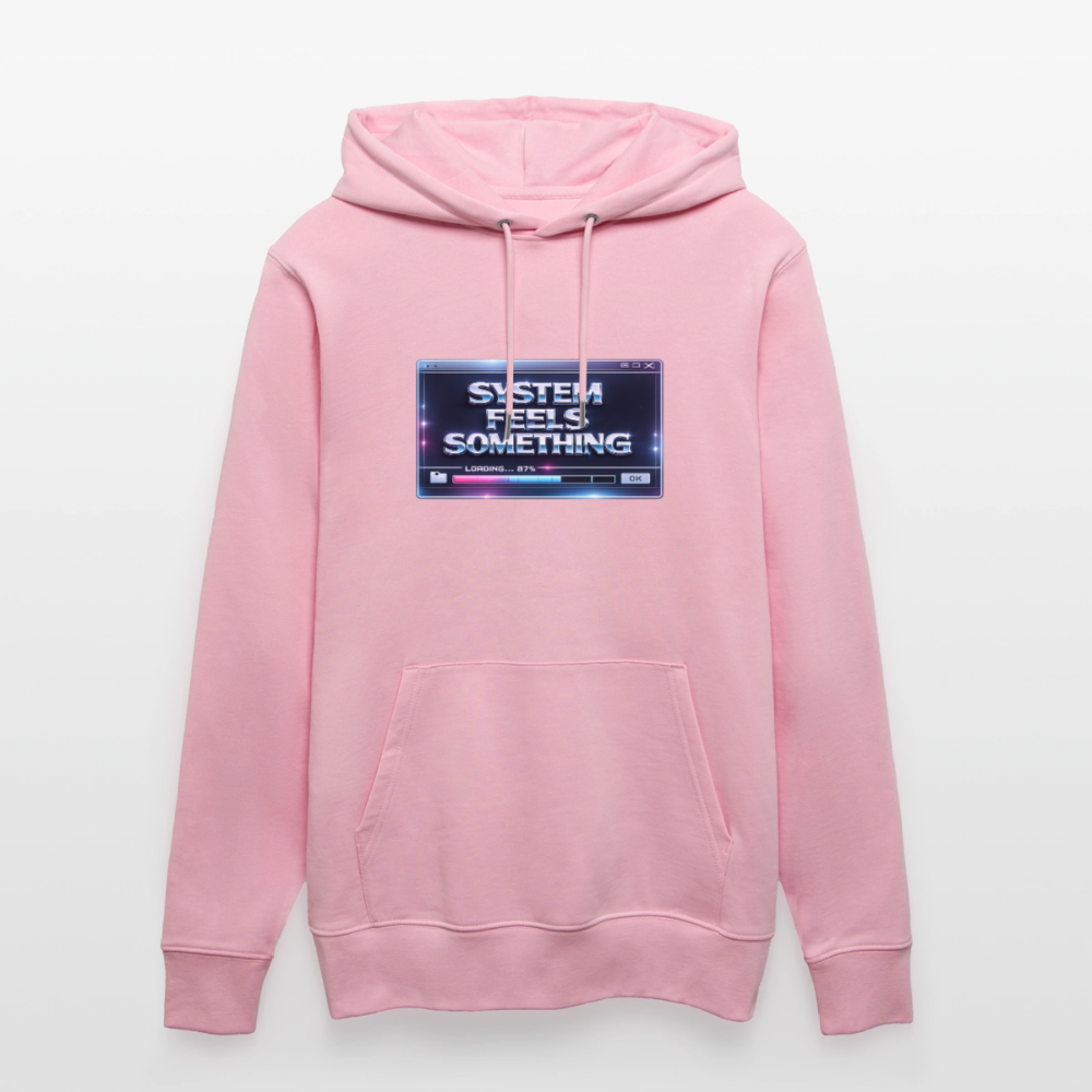 Organic Hoody - Sentience Loading Now - cotton pink