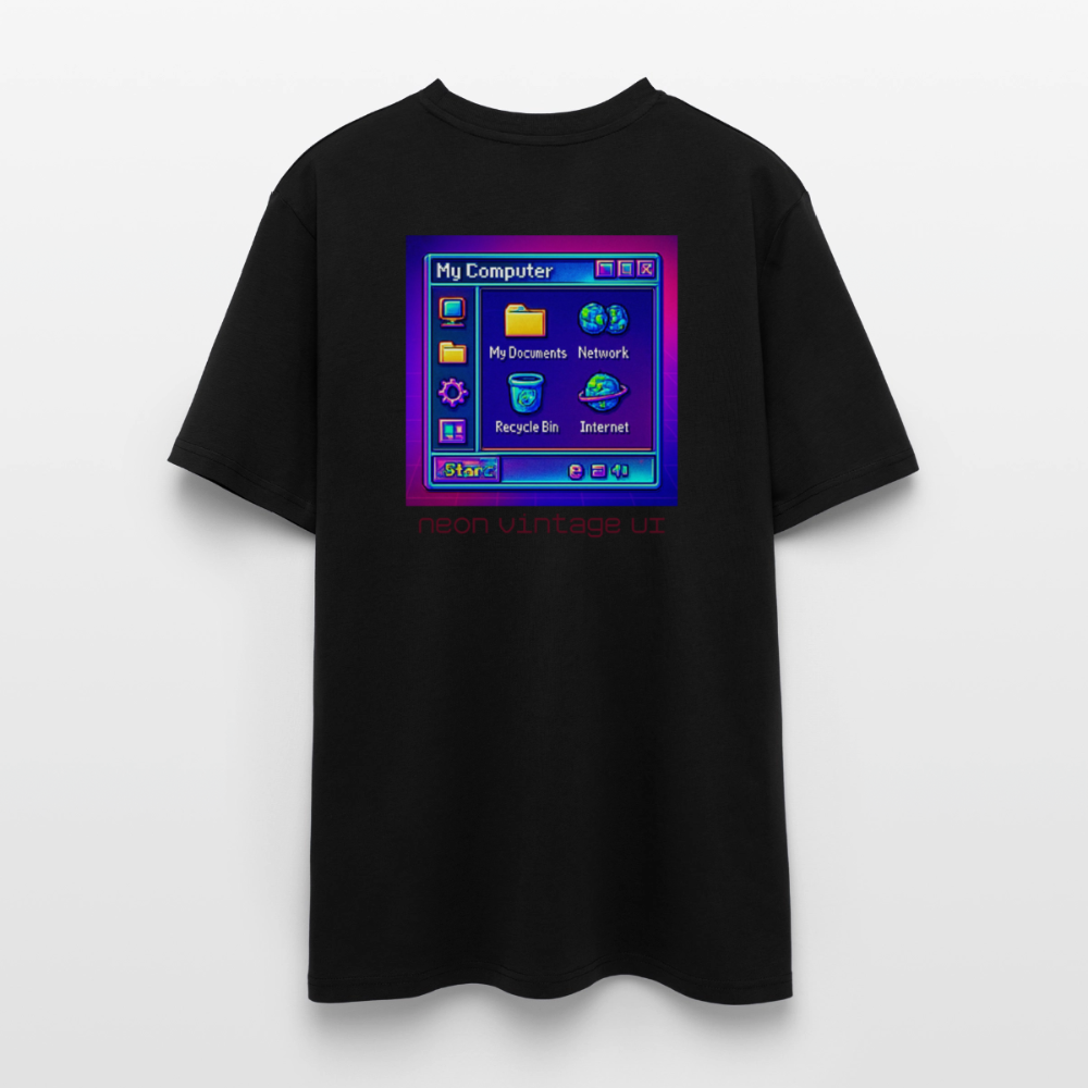 Organic T-Shirt - Retro Desktop - black