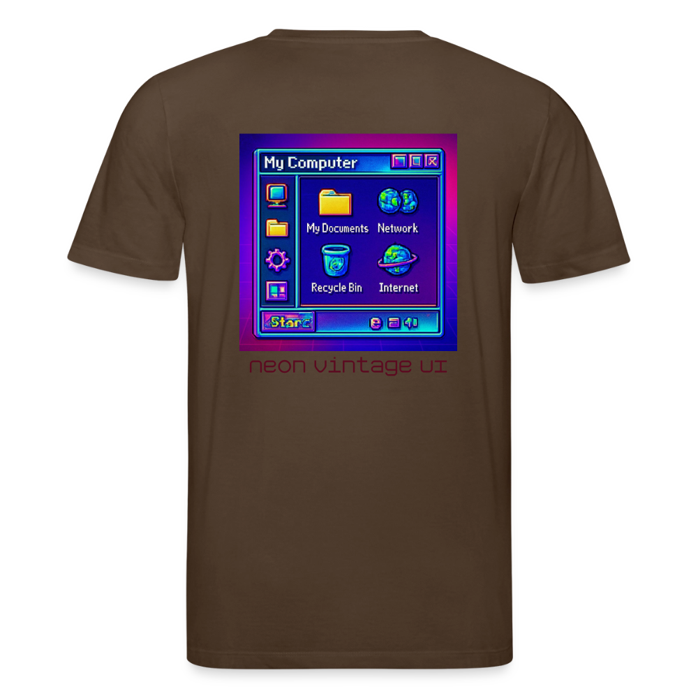 Organic T-Shirt - Retro Desktop - mocha