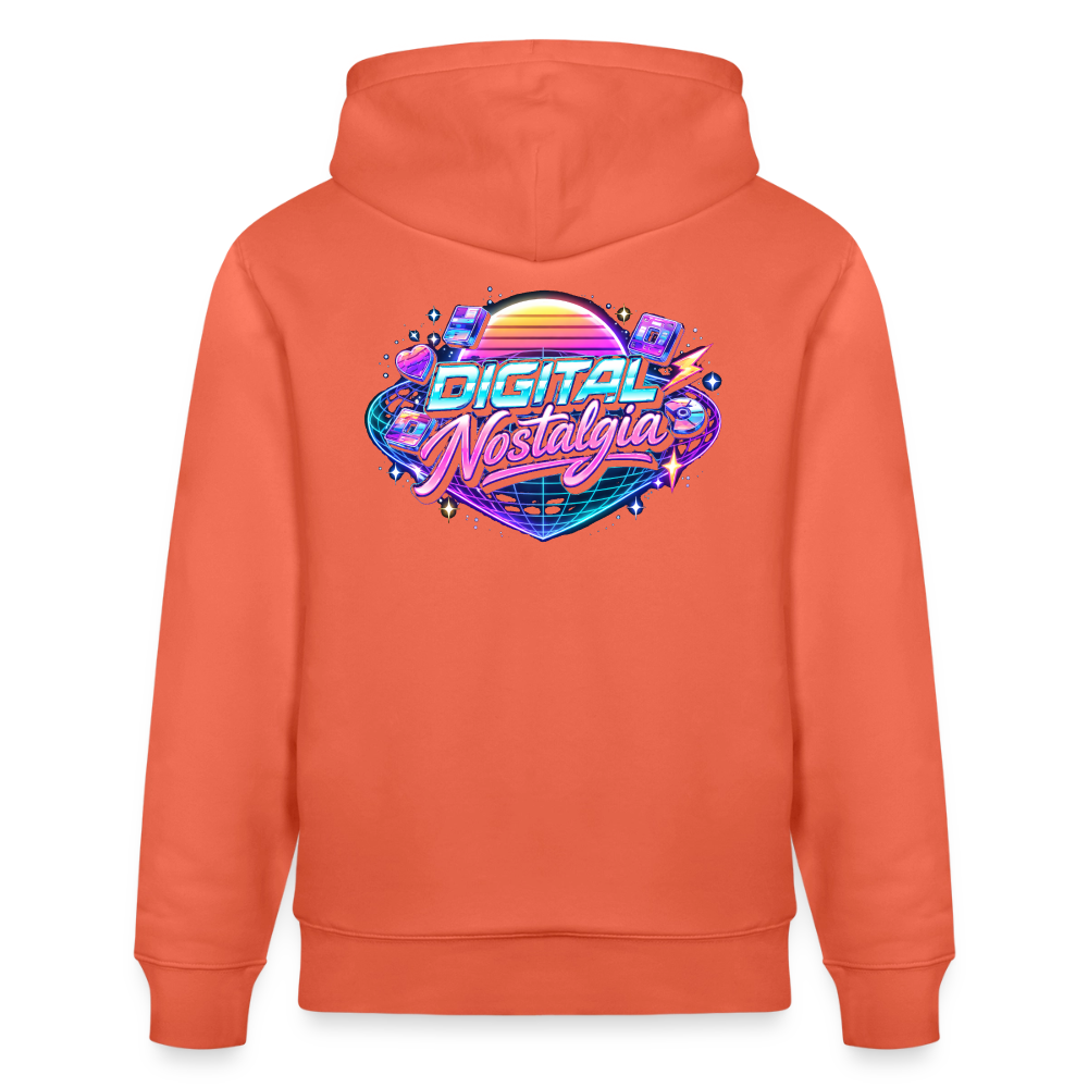 Organic Hoody - Retro Future Wave - light red