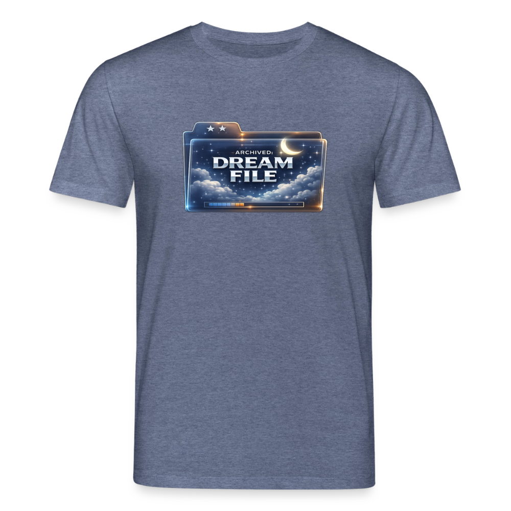 Organic T-Shirt - Archived Dream File - dark heather blue