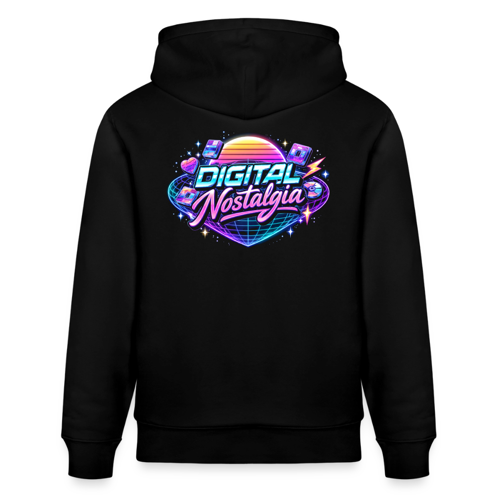 Organic Hoody - Retro Future Wave - black