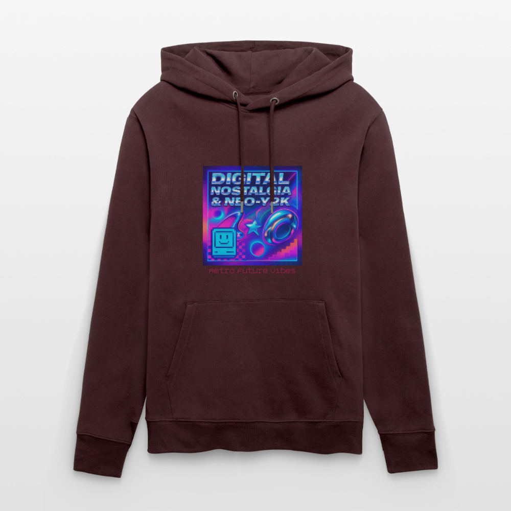 Organic Hoody - Digital Nostalgia - maroon