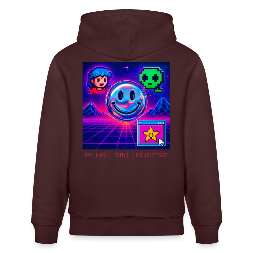 Organic Hoody - Retro Arcade Dream - maroon