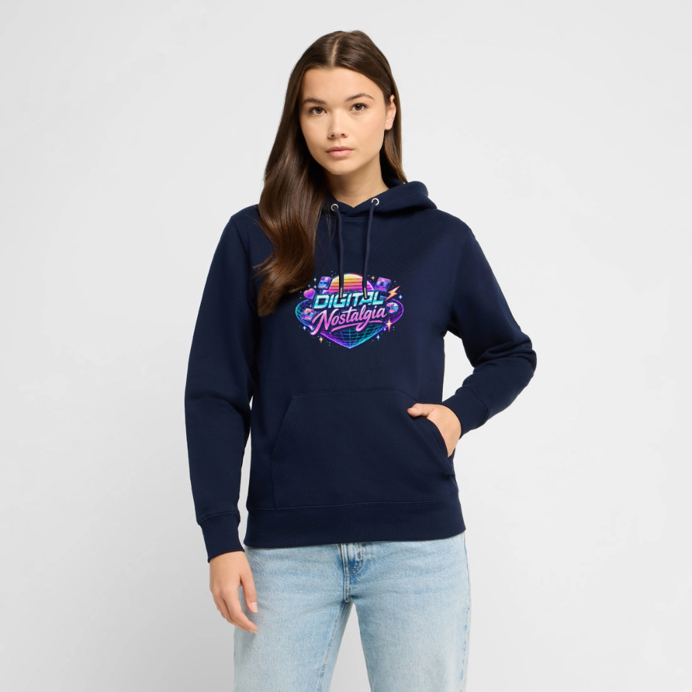 Organic Hoody - Retro Future Wave - navy