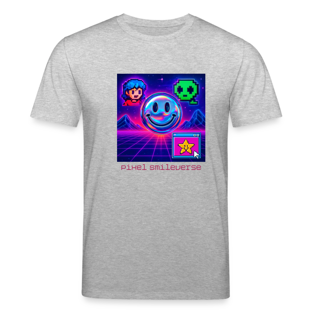 Organic T-Shirt - Retro Arcade Dream - heather grey