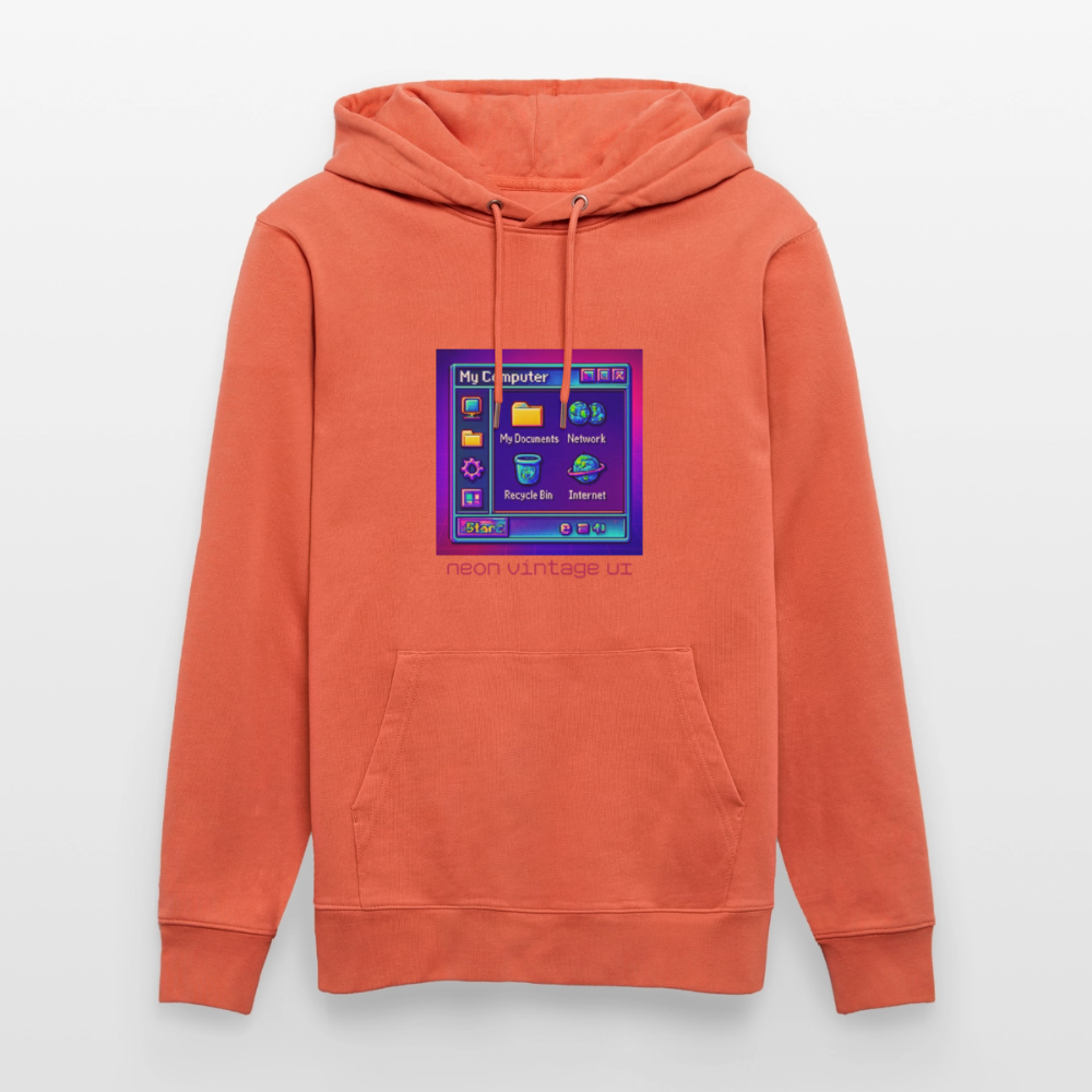 Organic Hoody - Retro Desktop - light red