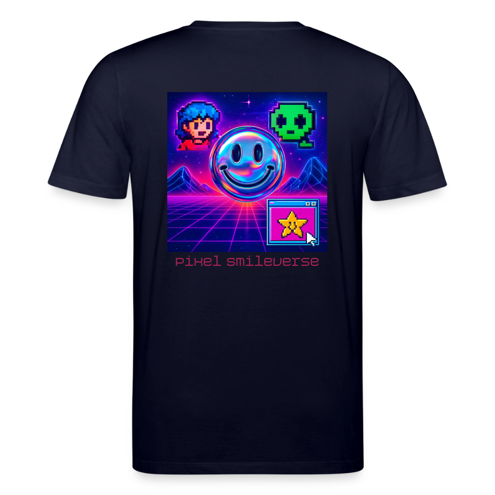 Organic T-Shirt - Retro Arcade Dream - navy