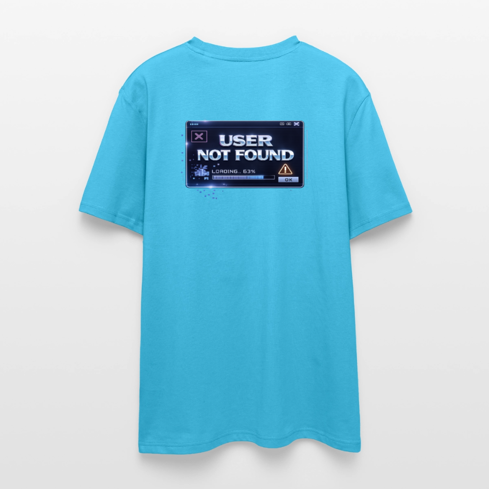 Organic T-Shirt - User Not Found - aqua blue