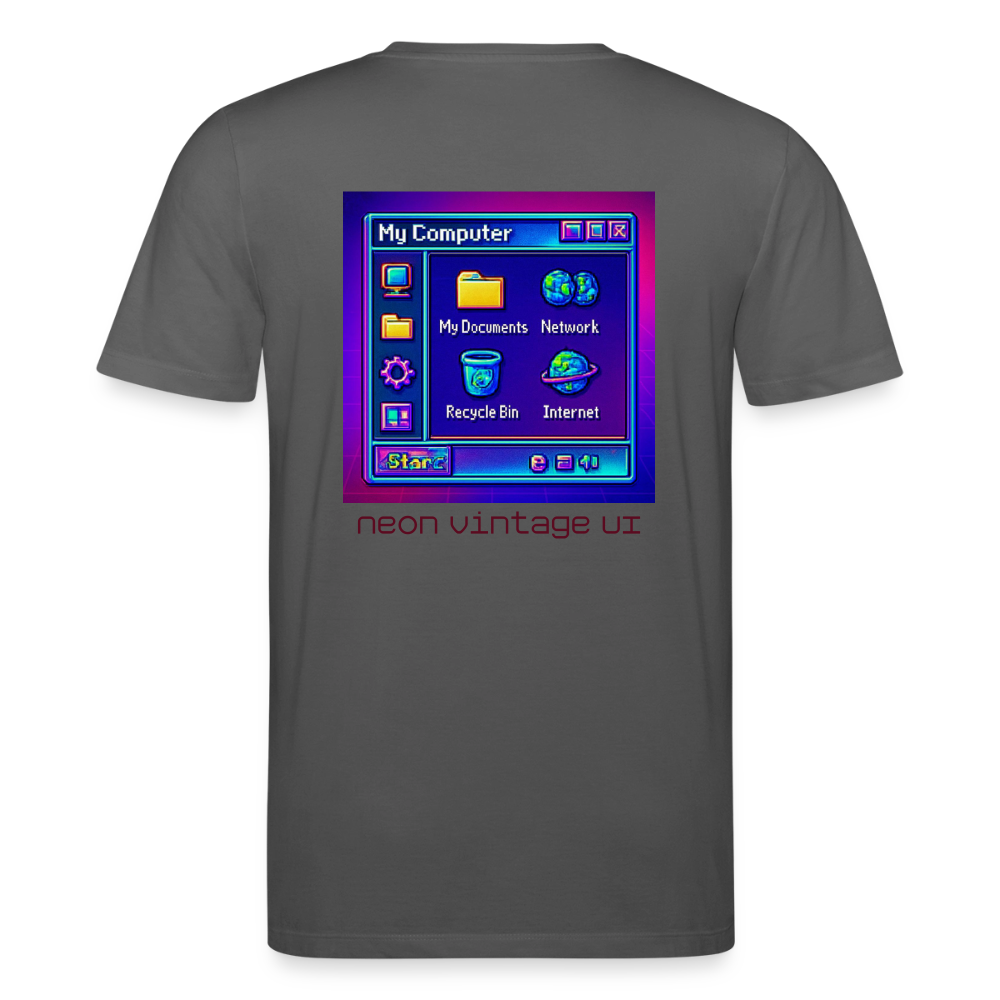 Organic T-Shirt - Retro Desktop - anthracite