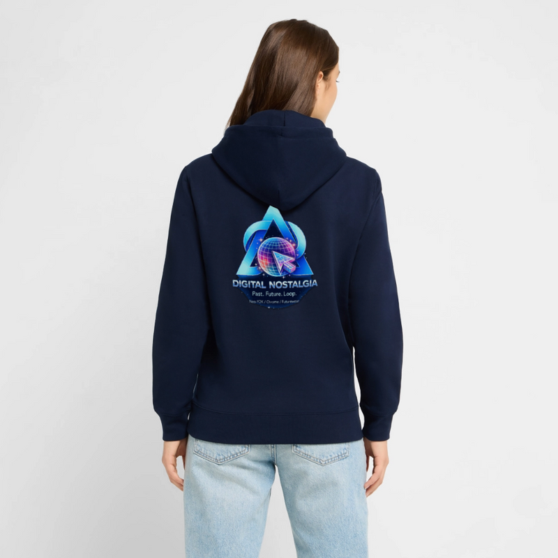Organic Hoody - Eternal Quantum Era - navy