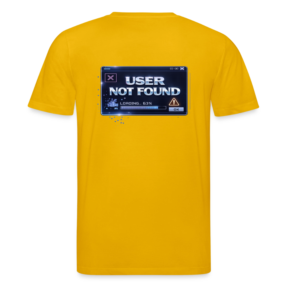 Organic T-Shirt - User Not Found - spectra yellow