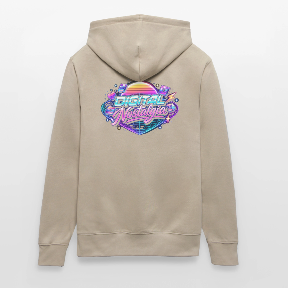 Organic Hoody - Retro Future Wave - beige