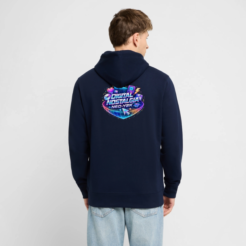 Organic Hoody - Neo Y2K Revival - navy