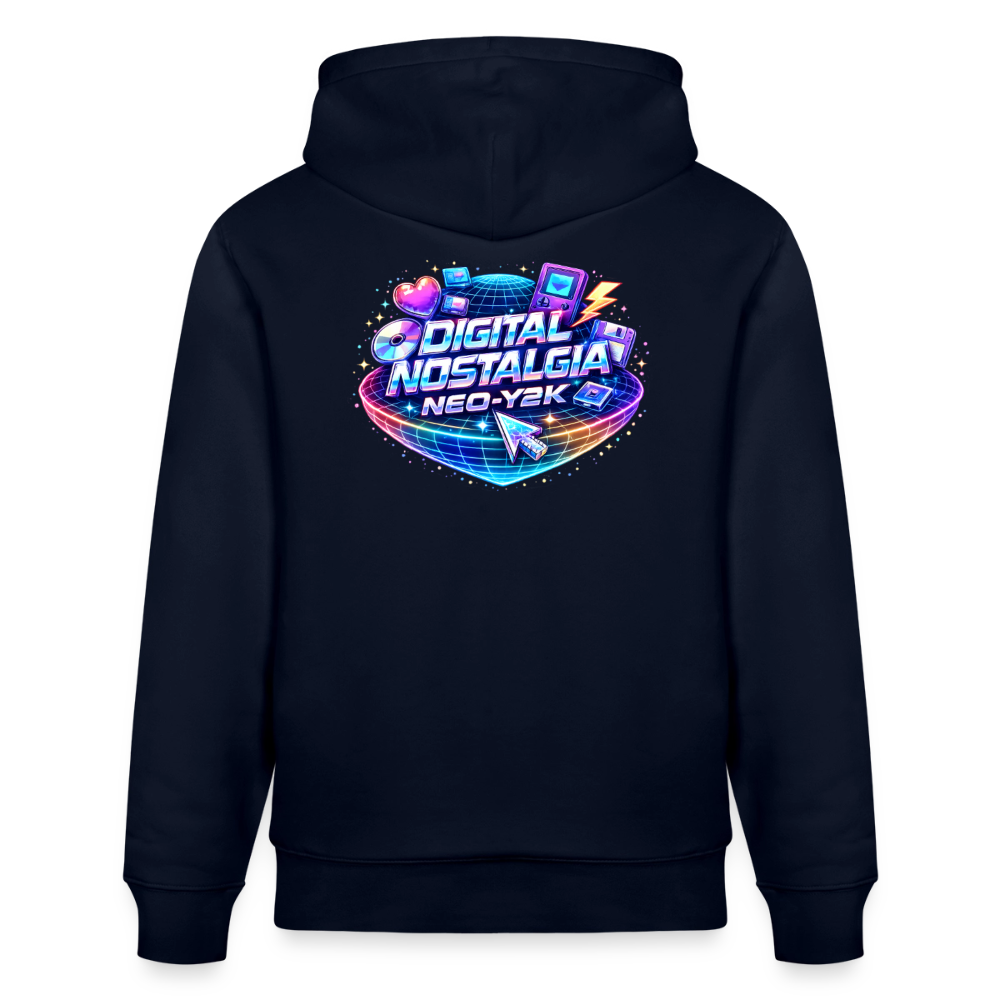 Organic Hoody - Neo Y2K Revival - navy