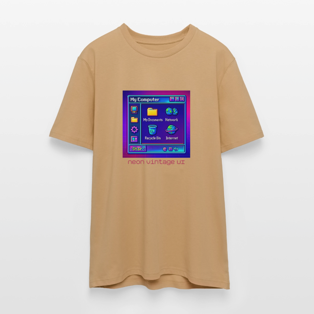Organic T-Shirt - Retro Desktop - caramel 