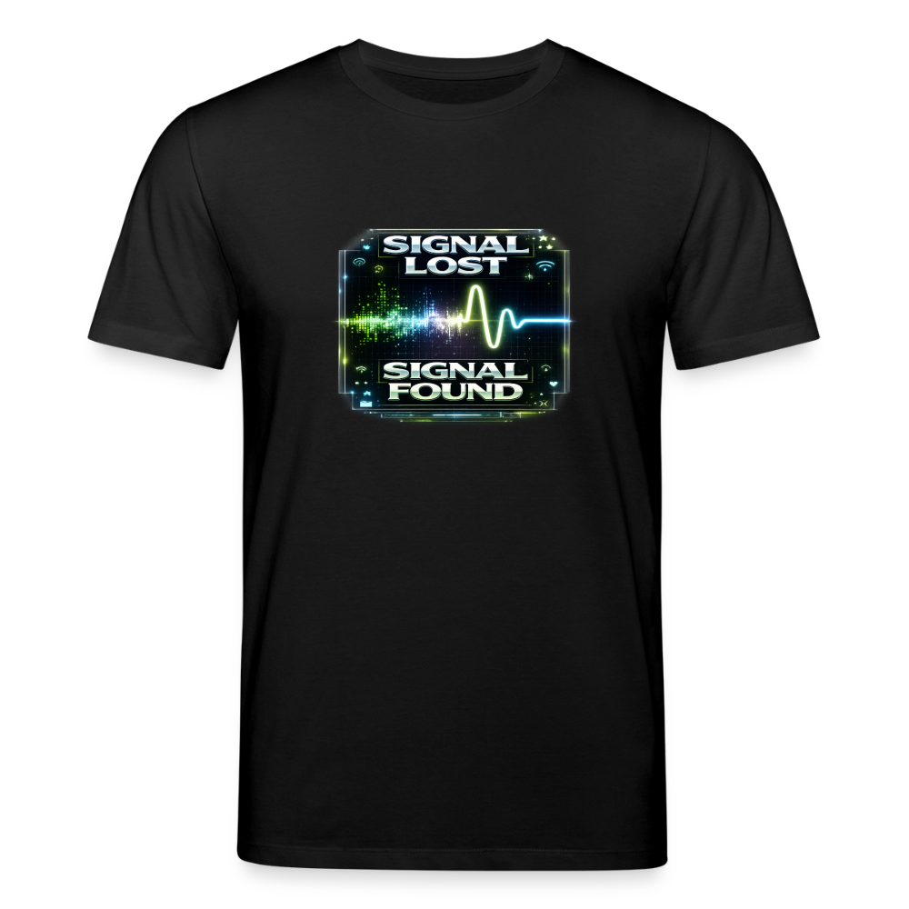 Organic T-Shirt - Signal Restored - black