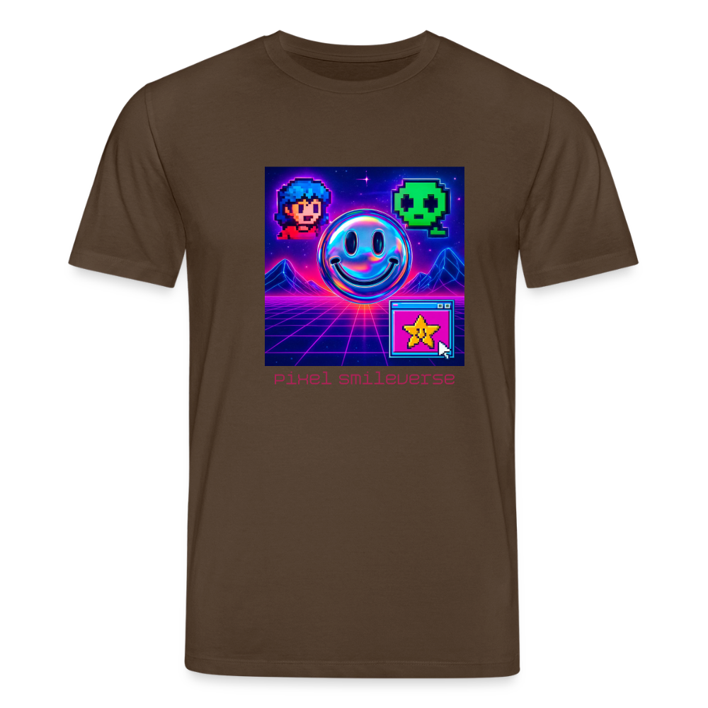 Organic T-Shirt - Retro Arcade Dream - mocha