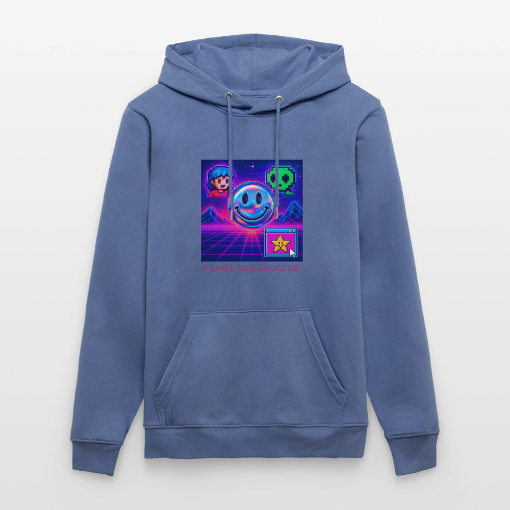 Organic Hoody - Retro Arcade Dream - bright blue