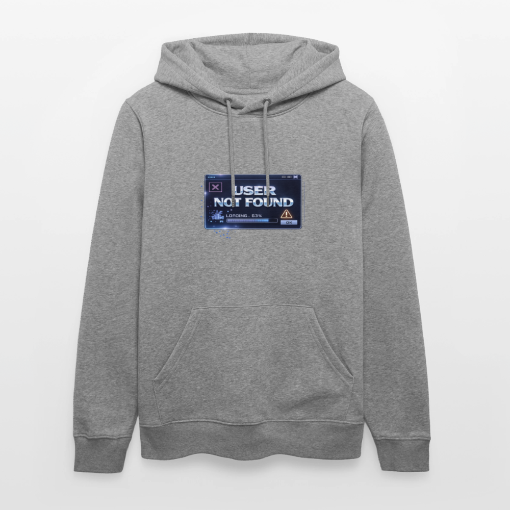 Organic Hoody - User Not Found - slub heather grey