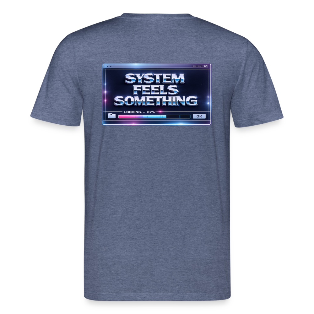 Organic T-Shirt - Sentience Loading Now - dark heather blue