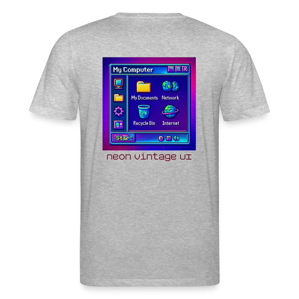 Organic T-Shirt - Retro Desktop - heather grey