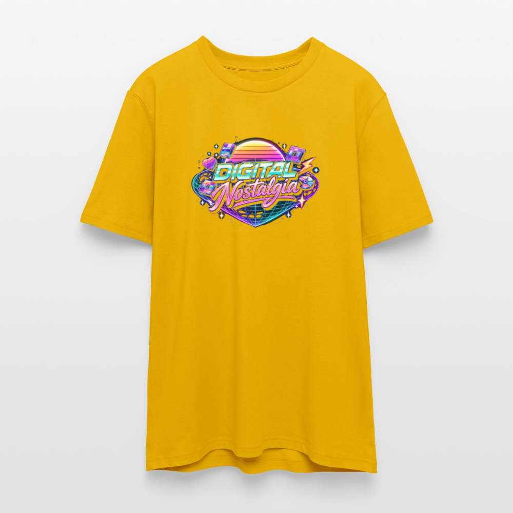 Organic T-Shirt - Retro Future Wave - spectra yellow