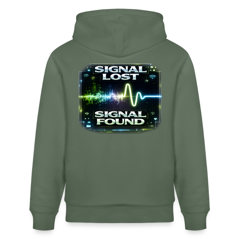 Organic Hoody - Signal Restored - cypress green
