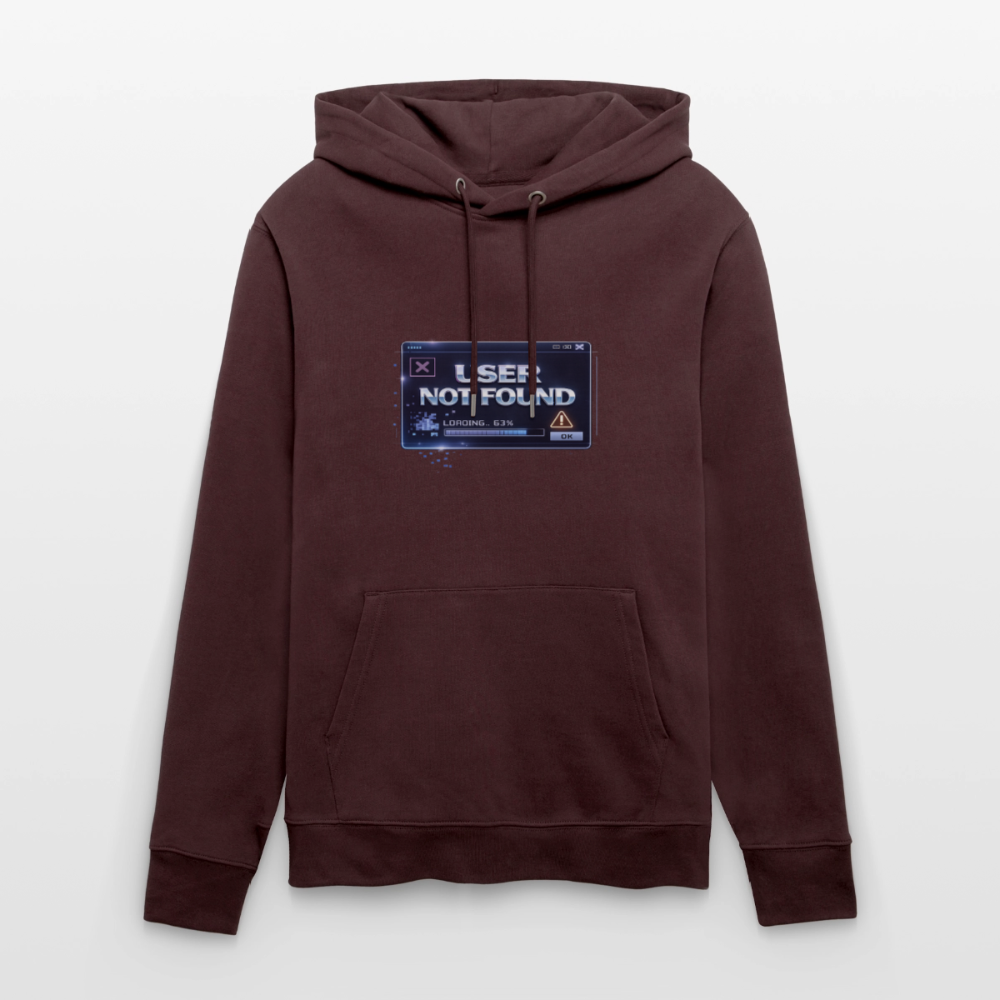 Organic Hoody - User Not Found - maroon