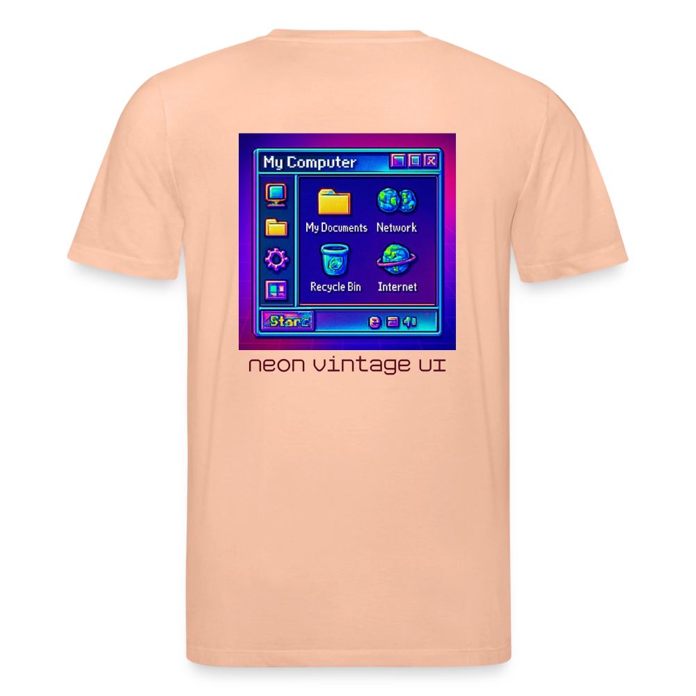 Organic T-Shirt - Retro Desktop - peach