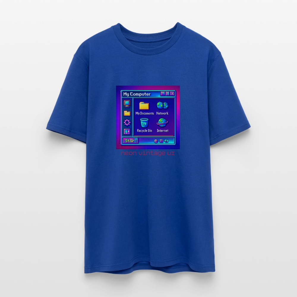 Organic T-Shirt - Retro Desktop - majorelle blue